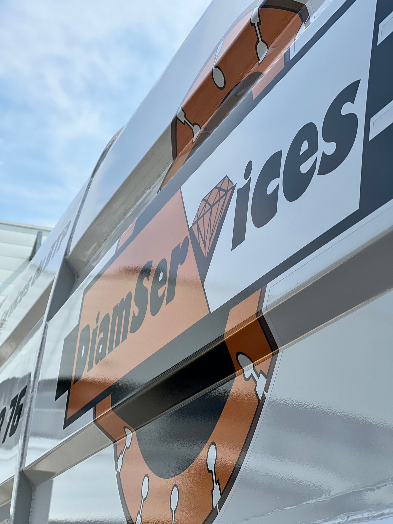 Marquage sur Balayeuse